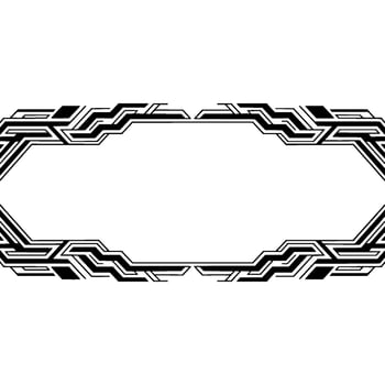 Geometric Tech Frame, Black White, Minimalist vector