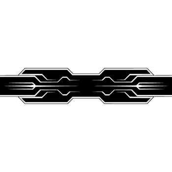 Futuristic Circuitry Banner Black White Tech Background vector