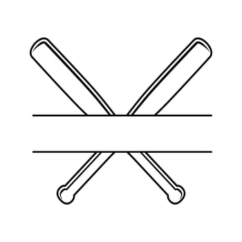 Baseball bat icon . Baseball illustration sign. Sport symbol. Softball logo design. vector