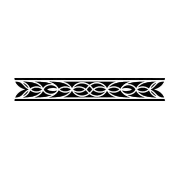 Geometric Ornamental Black Border On White, Decorative Element vector