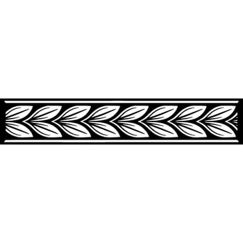 Elegant Leaf Border Black White, Floral, Decorative vector