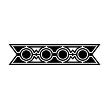 Geometric Border, Black And White Minimalist Ornament vector