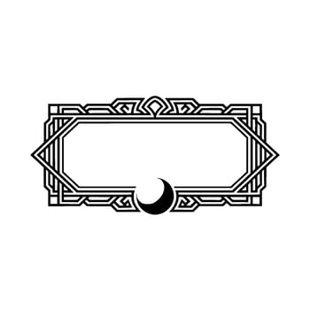 Art Deco Frame With Sphere Elegant Retro vector