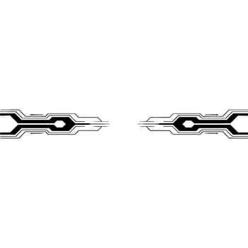 Abstract Tech Element On Gray Background Futuristic Circuitry vector