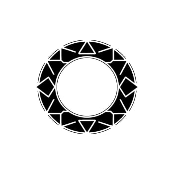Geometric Mandala Black And White Minimalist vector