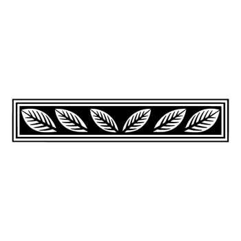 Elegant Leaf Border In Monochrome, Decorative Element vector