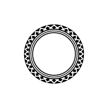 Black White Geometric Circle Frame, Modern Minimalist vector