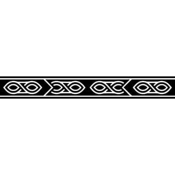 Celtic Knotwork Border Ornament In Black And White, Elegant Element vector