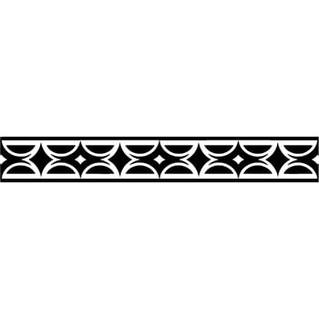 Geometric Border, Black And White Pattern On Gray Background vector