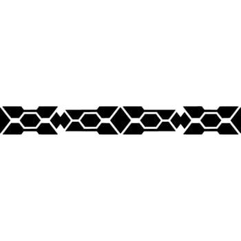 Geometric Border Black And White Repeating Pattern vector
