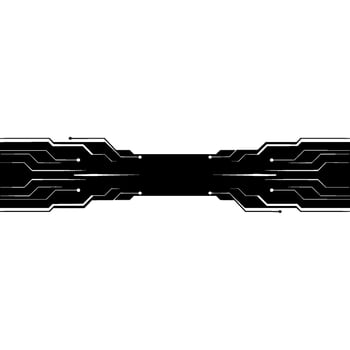 Abstract Tech Banner Circuit Board On Gray Background vector