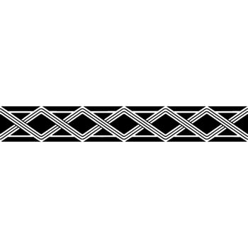 Geometric Band Ornament Black And White Interlaced vector