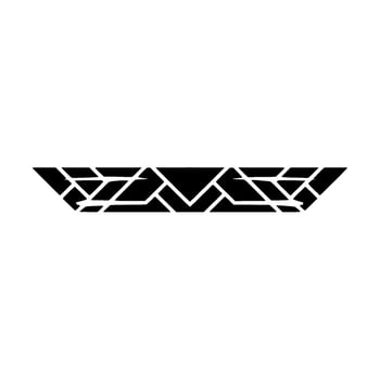 Geometric Black Line Art On White Background vector