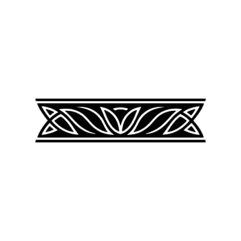 Celtic Knot Border, Geometric Ornament In Black And White vector