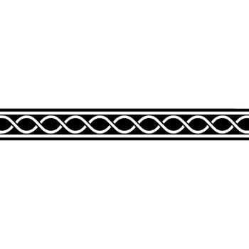Black White Intertwined Decorative Border On Grayscale Background vector