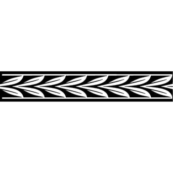 Elegant Black And White Leaf Border, Decorative vector