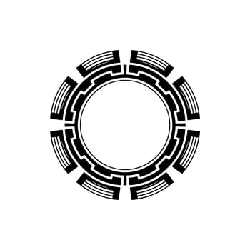 Geometric Black And White Circular, Minimalist vector