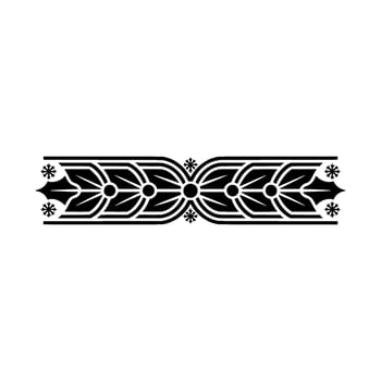 Art Deco Border With Red And Black Accents vector
