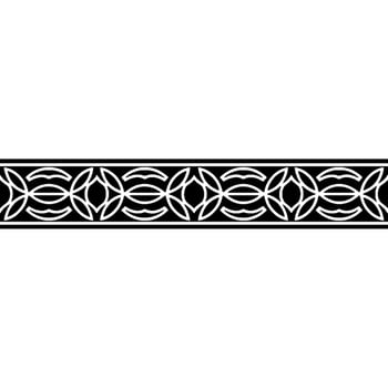 Black And White Decorative Border, Seamless Pattern Element vector