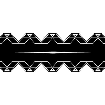 Geometric Black And White With Decorative Border vector