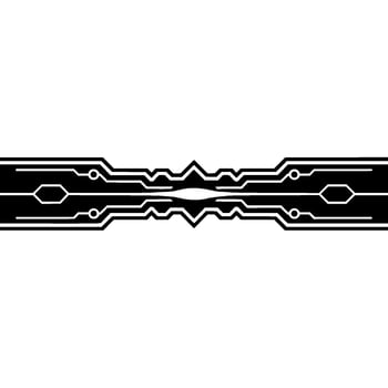 Tech Circuit Board Illustration Futuristic, Minimalist Style vector