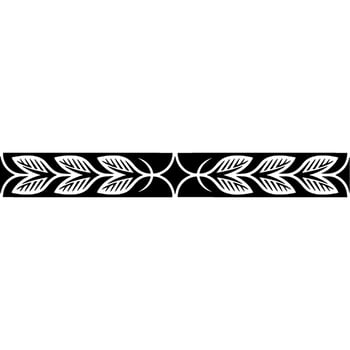 Elegant Black And White Leaf Border - Foliage vector