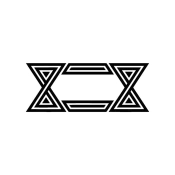 Geometric Abstract Frame Black And White Art Deco vector