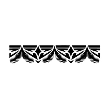 Geometric Ornament, Black And White Border, Minimalist Style vector