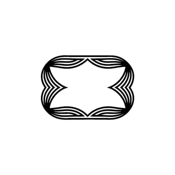 Modern Black White Geometric Element On White vector