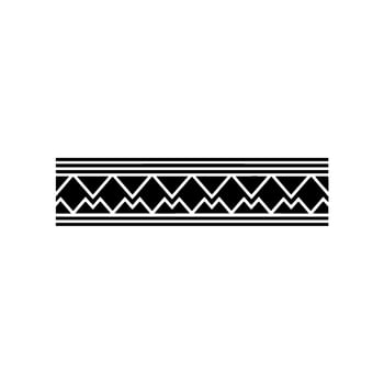 Geometric Border Monochrome Aztecinspired Pattern vector