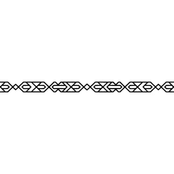 Geometric Border Ornament On White Background, Minimalist vector