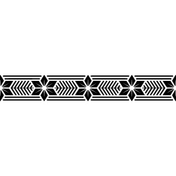 Geometric Black Border Ornamental Motif On Gradient Background vector
