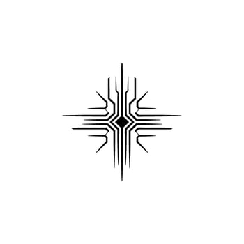 Abstract Geometric Cross Symbol, Minimalist, Modern Branding vector