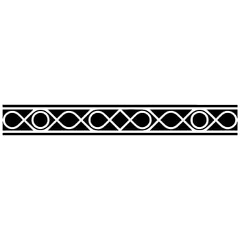 Abstract Black And White Border Pattern On White Background vector