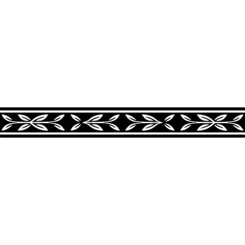 Minimalist Leaf Motif Border On White Elegant Element vector