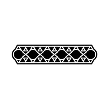 Geometric Black And White Patterned Bar Element, Minimalist vector