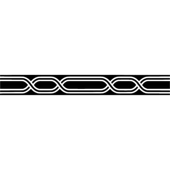 Minimalist Black And White Intertwined Border vector