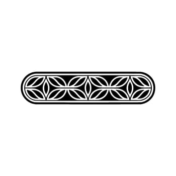 Elegant Black And White Floral Border On A Clean Background vector