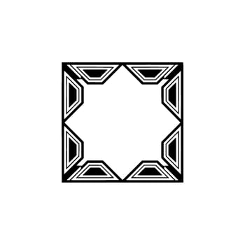 Geometric Black And White Element On White Background - Pattern vector