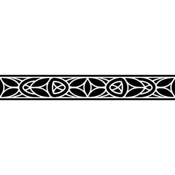 Intricate Celtic Border, Black White, Abstract vector