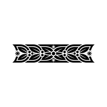 Decorative Border Black Leaves Red Berries On White Background vector