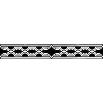 Elegant Black White Geometric Border, Art Deco Style vector
