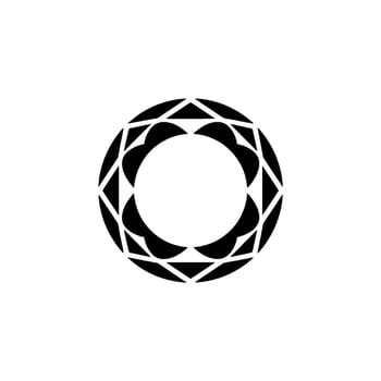 Black And White Geometric Diamond On Light Grey Background vector