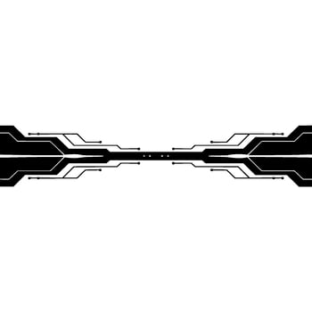 Abstract Tech Background Symmetrical Circuitry On Light Gray vector