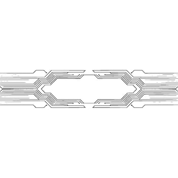 Minimalist Circuit Board On White Background - Lines vector