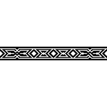 Geometric Border, Black And White, Minimalist Pattern - Ornament vector