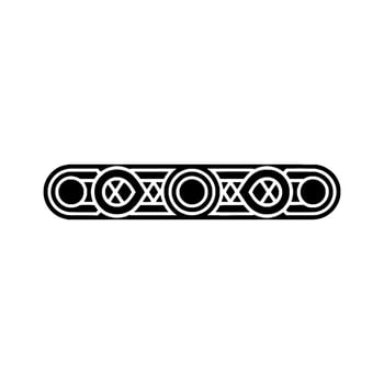 Minimalist Celtic Knot, Black On White, Decorative Border Element vector