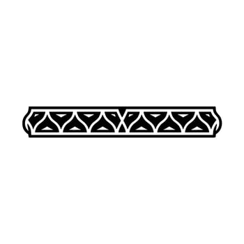 Black And White Ornamental Border Element vector