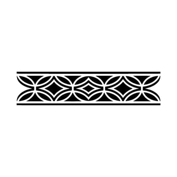 Elegant Geometric Border In Black White - Pattern vector