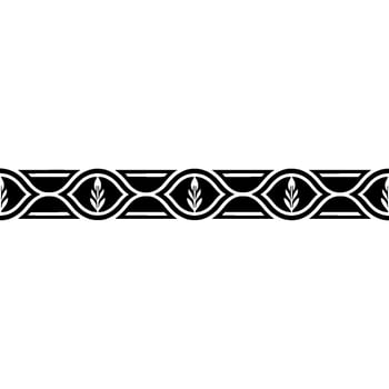 Elegant Black And White Border With Leaf Motifs vector